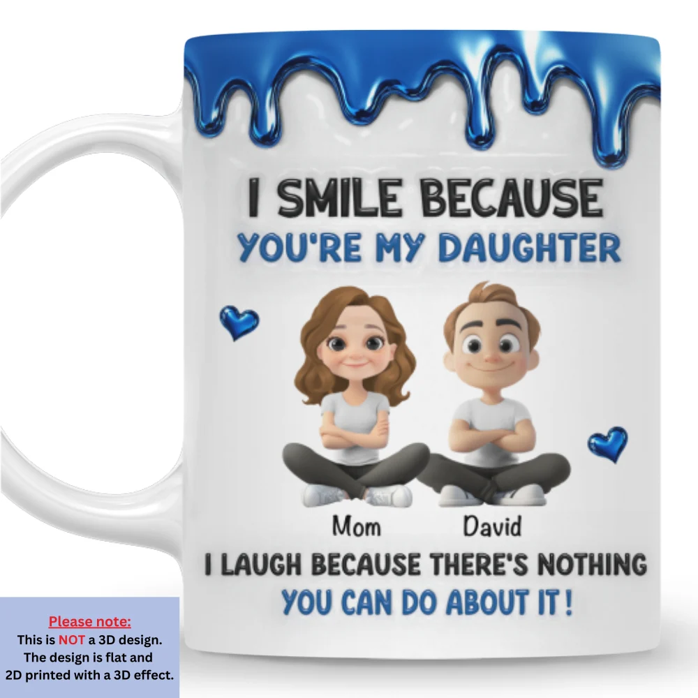 Because You Are My Son - Personalized Custom 3D Inflated Effect Mug - Image 7