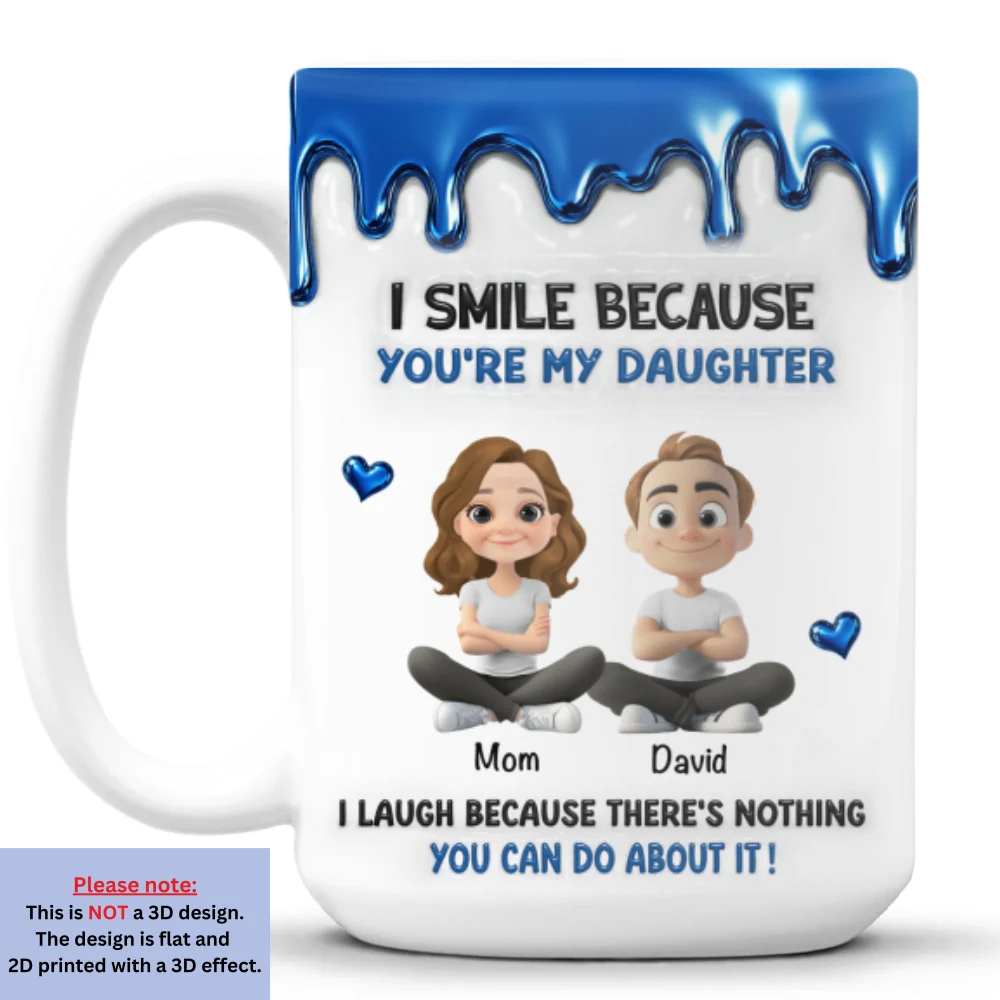 Because You Are My Son - Personalized Custom 3D Inflated Effect Mug - Image 8