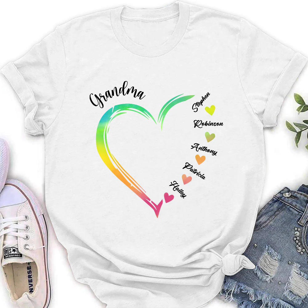 Becoming A Grandmother - Personalized Custom Women's T-shirt - Image 2