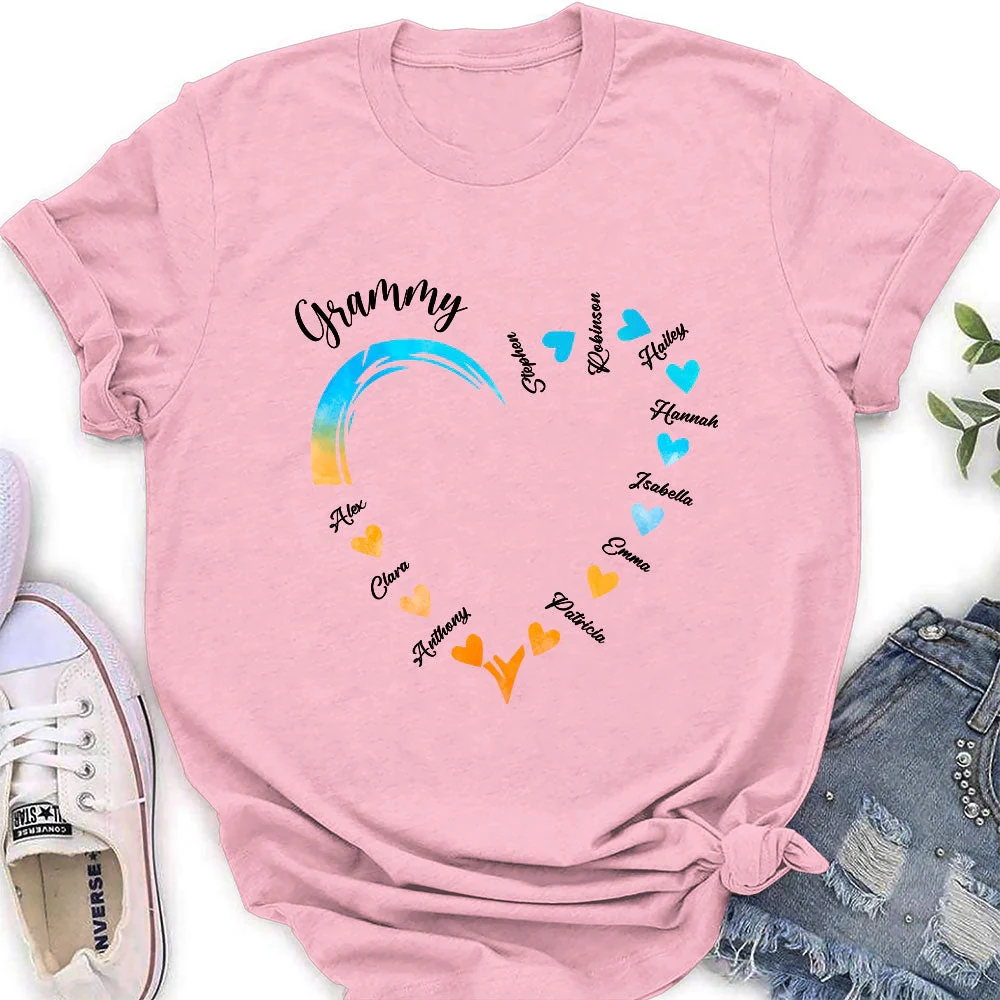 Becoming A Grandmother - Personalized Custom Women's T-shirt - Image 4