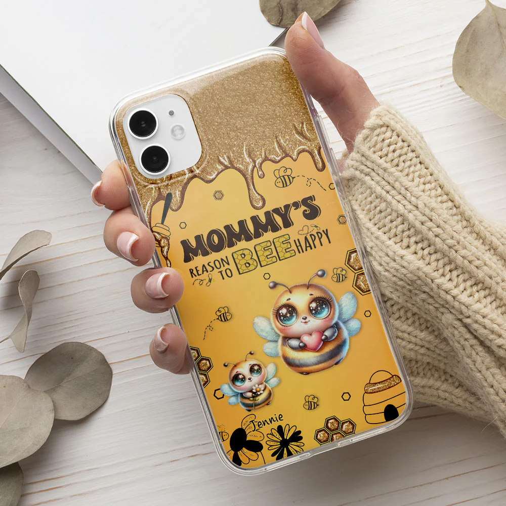 Bee Happy - Personalized Custom Phone Case - Image 2