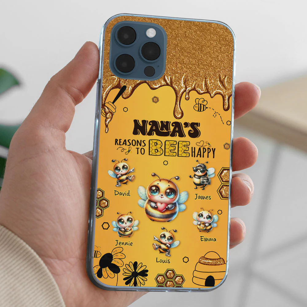 Bee Happy - Personalized Custom Phone Case - Image 5