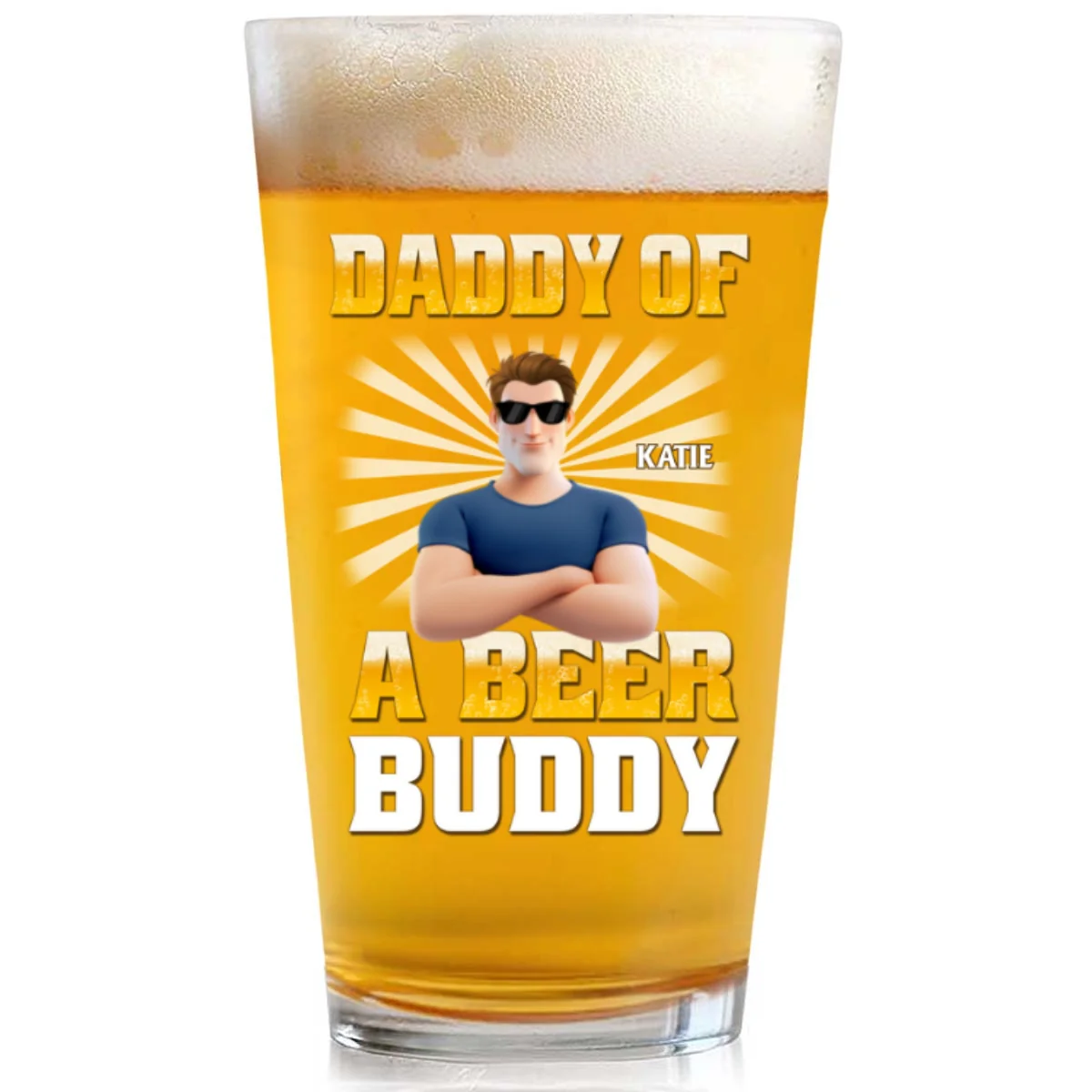 Beer Buddies - Personalized Custom Beer Glass - Image 8
