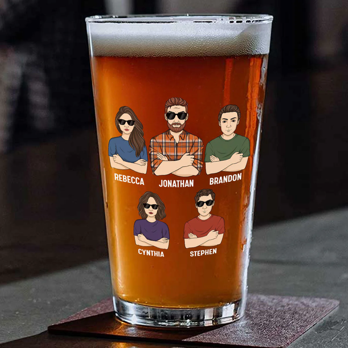 Beer Solve The Rest - Personalized Custom Beer Glass - Image 2