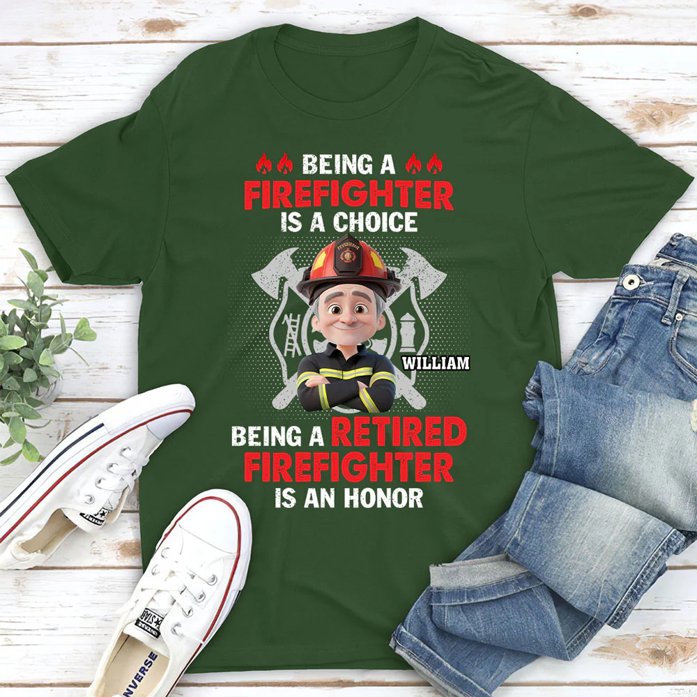 Being A Firefighter - Personalized Custom Shirt - Image 4