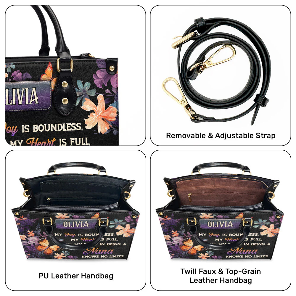Being A Grandma - Personalized Custom Leather Bag - Image 4
