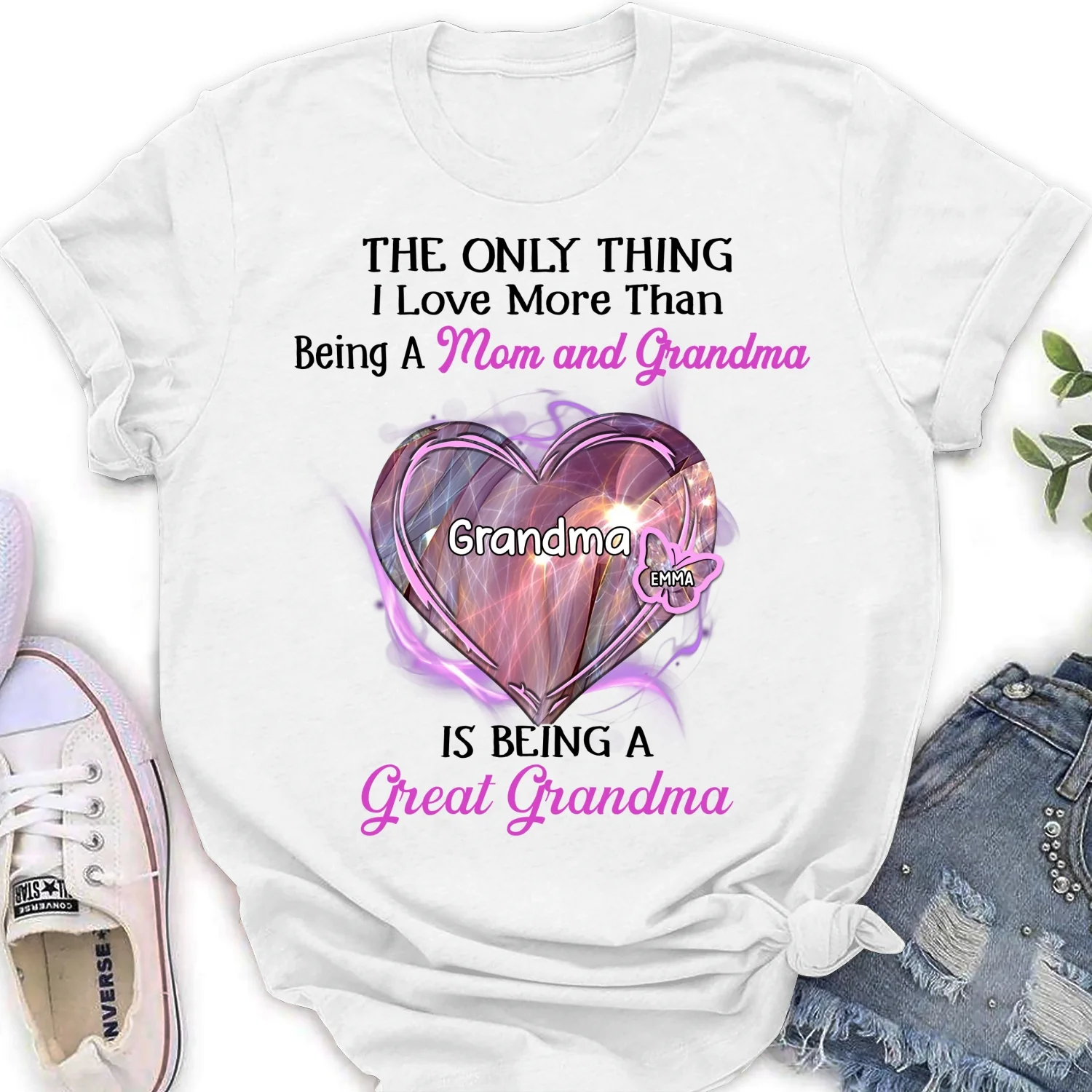Being A Great Grandma - Personalized Custom Shirt - Image 16