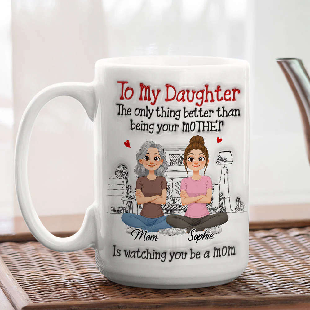 Being A Mom Mum - Personalized Custom 3D Inflated Effect Mug - Image 4