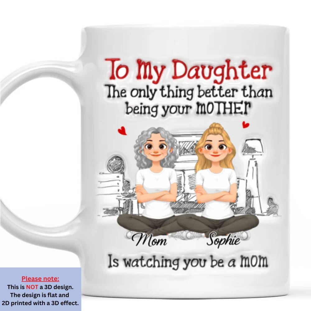 Being A Mom Mum - Personalized Custom 3D Inflated Effect Mug - Image 7