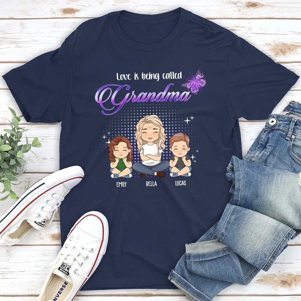 Being Called Grandma - Personalized Custom Unisex T-shirt - Image 2
