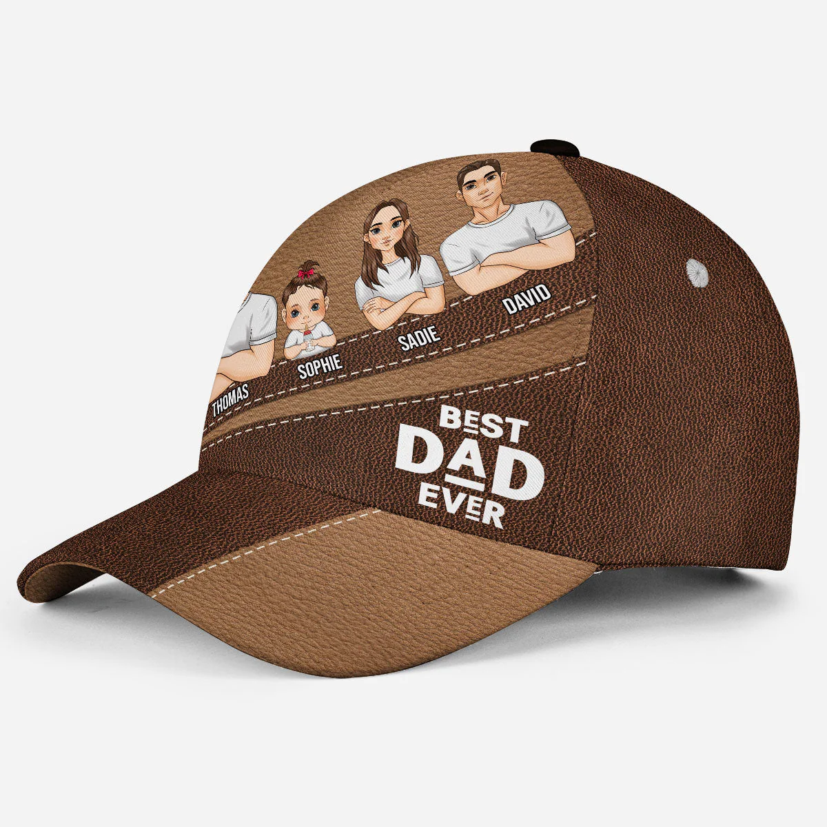 Being Dad Being Papa - Personalized Classic Cap - Image 4