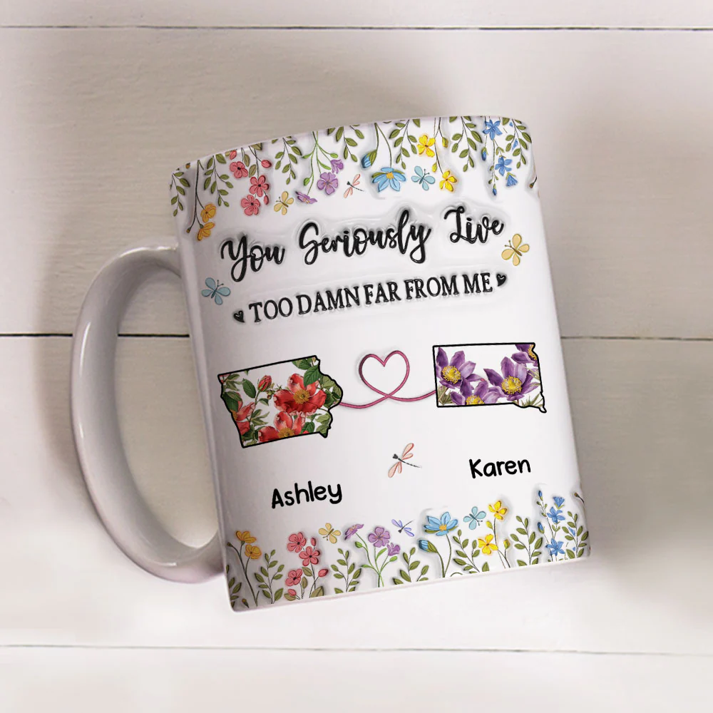 Being Far Is Just Mean - Personalized Custom 3D Inflated Effect Mug - Image 5