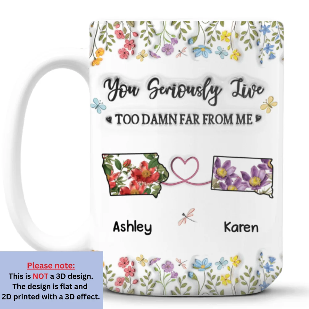 Being Far Is Just Mean - Personalized Custom 3D Inflated Effect Mug - Image 8