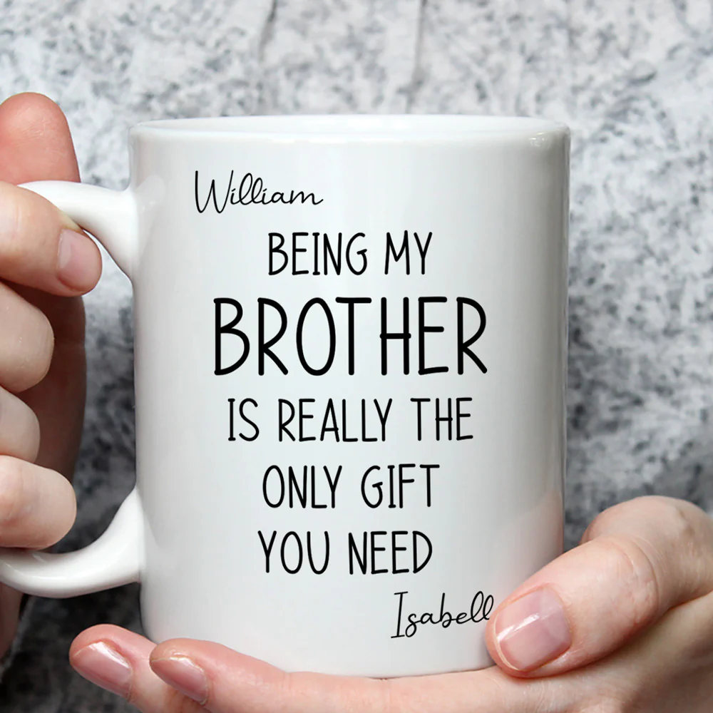 Being My Brother Is The Only Gift You Need - Personalized Custom Coffee Mug - Image 3