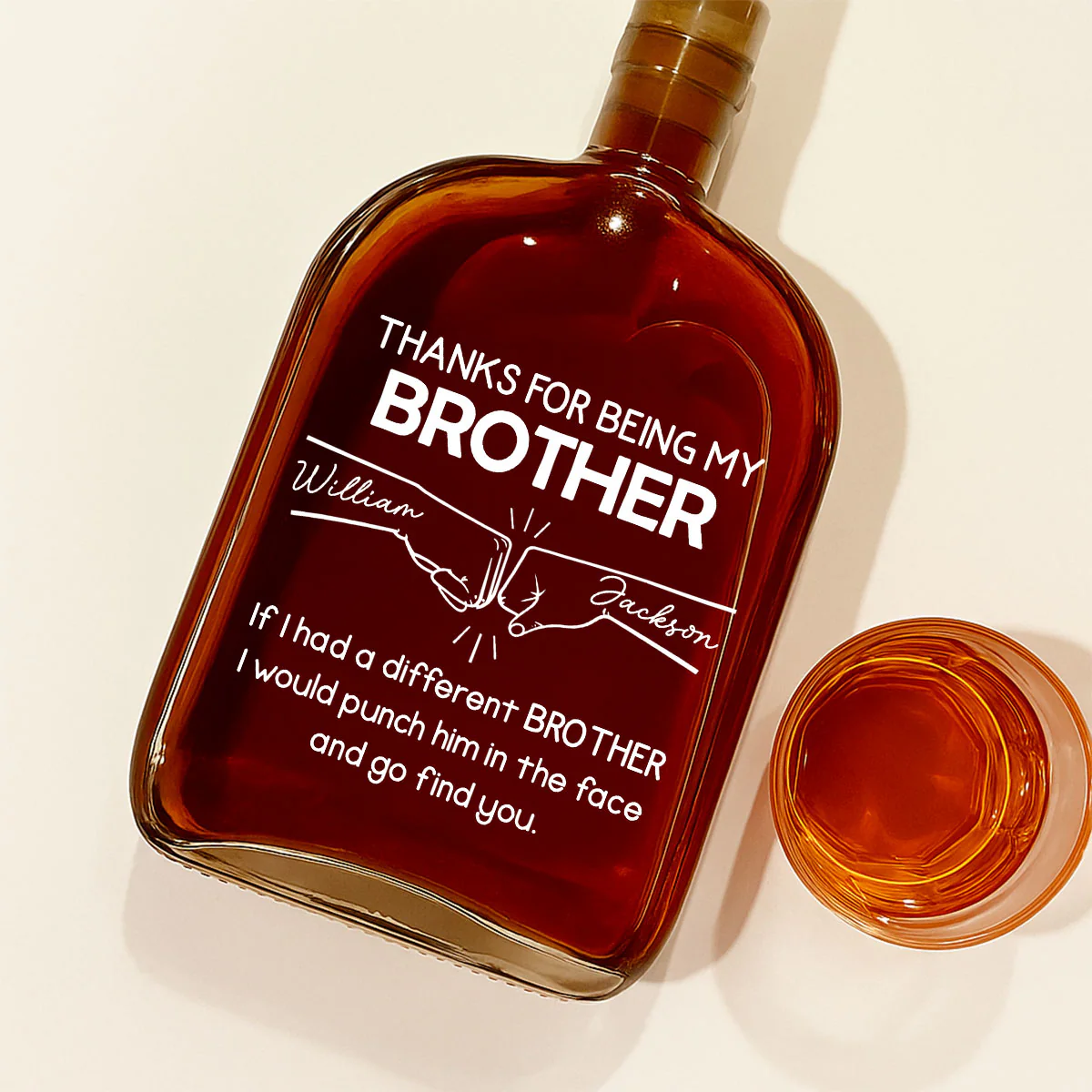 Being My Brother - Personalized Custom Spirits Decanter - Image 2
