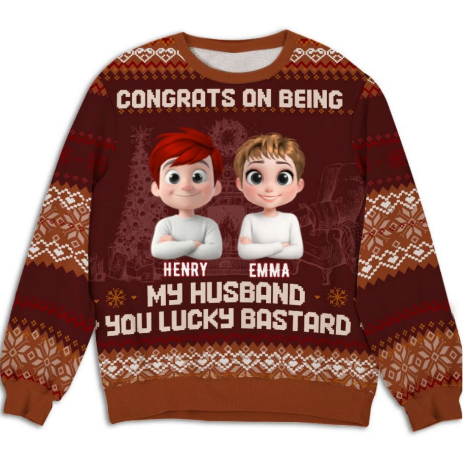 Being My Husband - Personalized Custom All-Over-Print Sweatshirt - Image 6