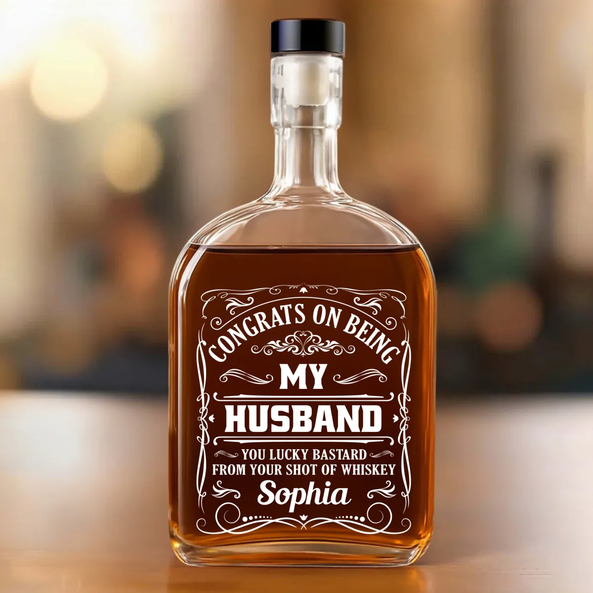 Being My Husband - Personalized Custom Spirits Decanter - Image 7