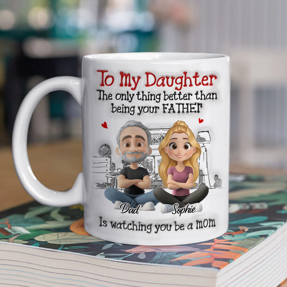 Being Your Father Cartoon - Personalized Custom 3D Inflated Effect Mug - Image 2