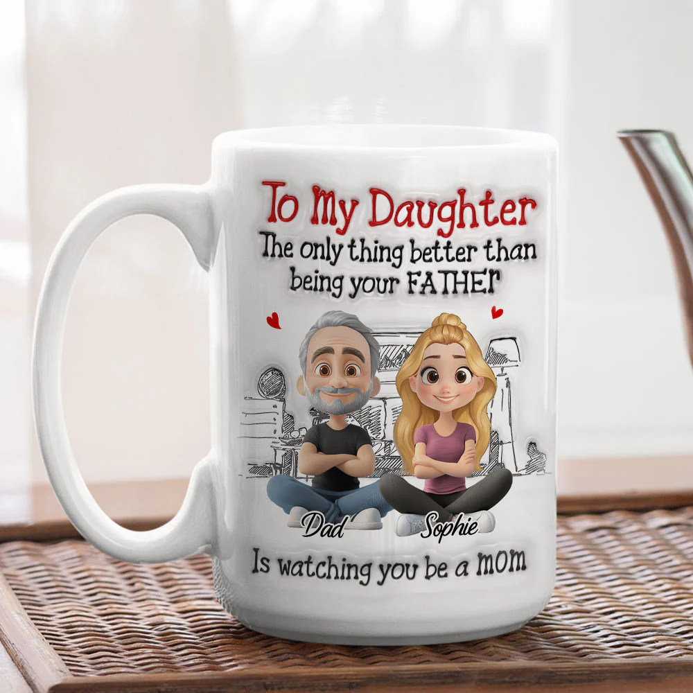 Being Your Father Cartoon - Personalized Custom 3D Inflated Effect Mug - Image 5