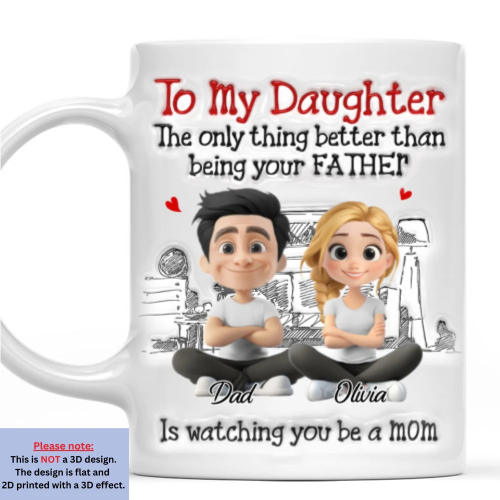 Being Your Father Cartoon - Personalized Custom 3D Inflated Effect Mug - Image 7