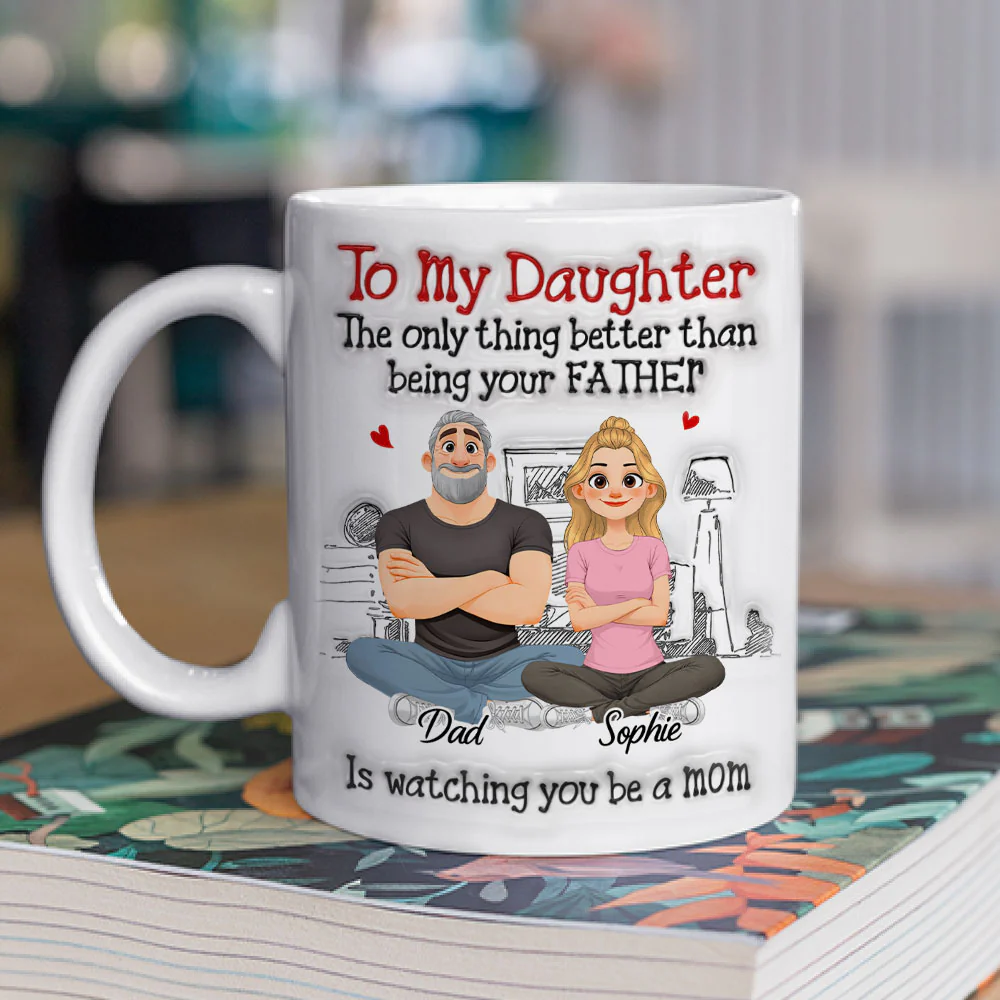 Being Your Father - Personalized Custom 3D Inflated Effect Mug - Image 2