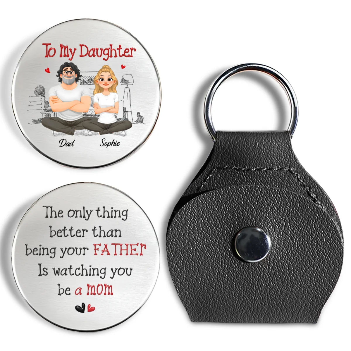 Being Your Father - Personalized Custom 3D Inflated Effect Pocket Hug - Image 7
