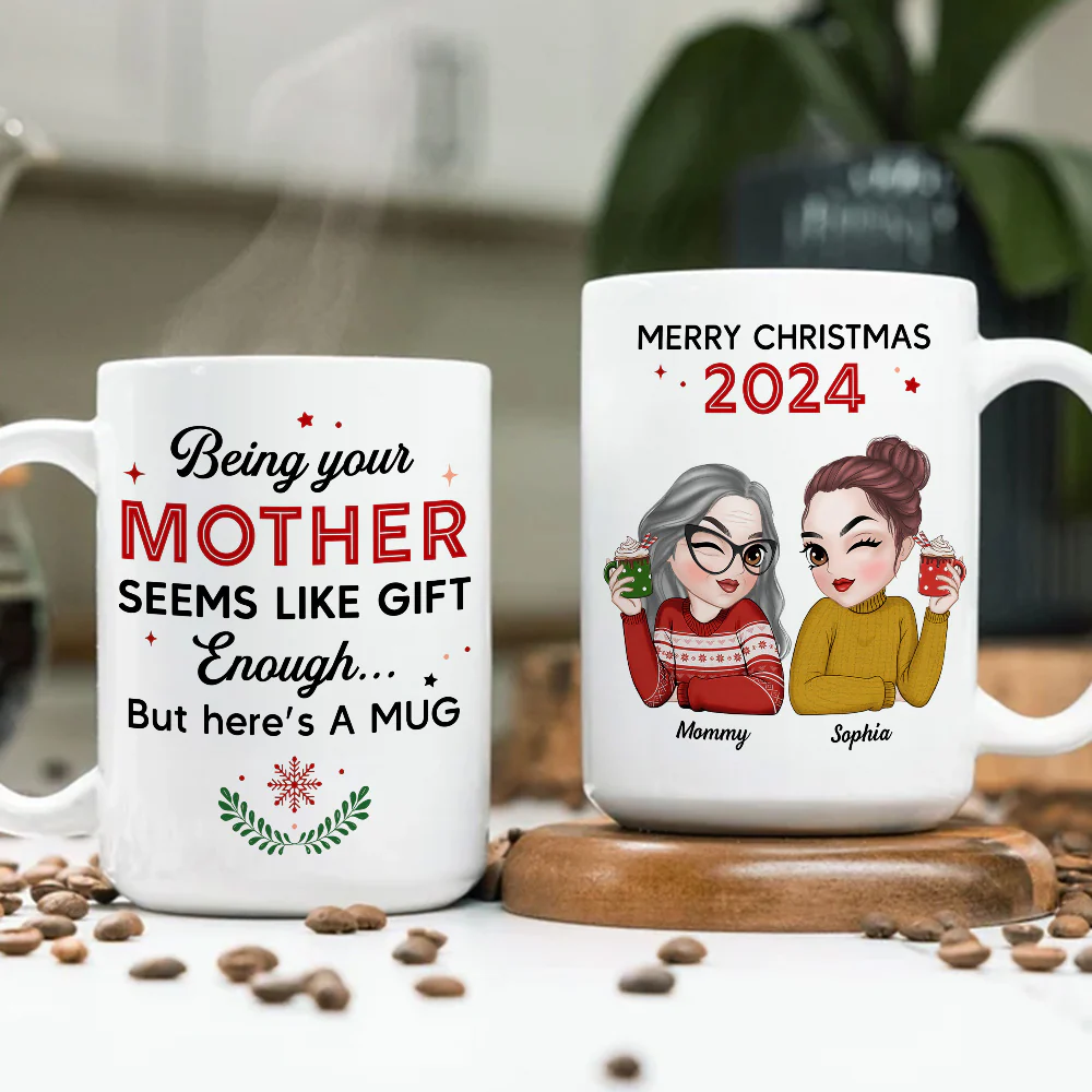 Being Your Mom Is Enough - Personalized Custom Coffee Mug - Image 6
