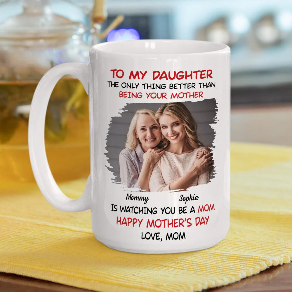Being Your Mother - Personalized Custom Coffee Mug - Image 3
