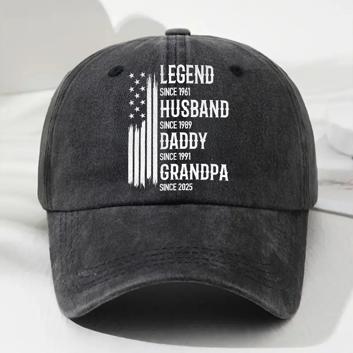 Belongs To Legend - Personalized Custom Vintage Washed Denim Cap