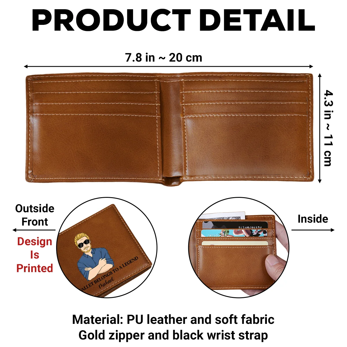 Belongs To The Best Dad - Personalized Custom Printed Men Leather Wallet - Image 6
