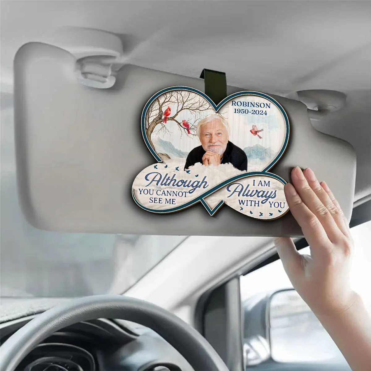 Beside me - Personalized Custom Car Visor Clip - Image 3