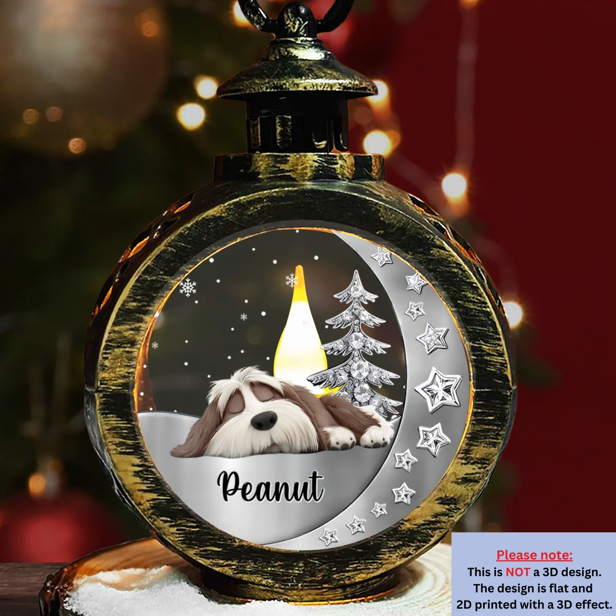 Beside My Babies - Personalized Custom 3D Effect Christmas Lantern - Image 6
