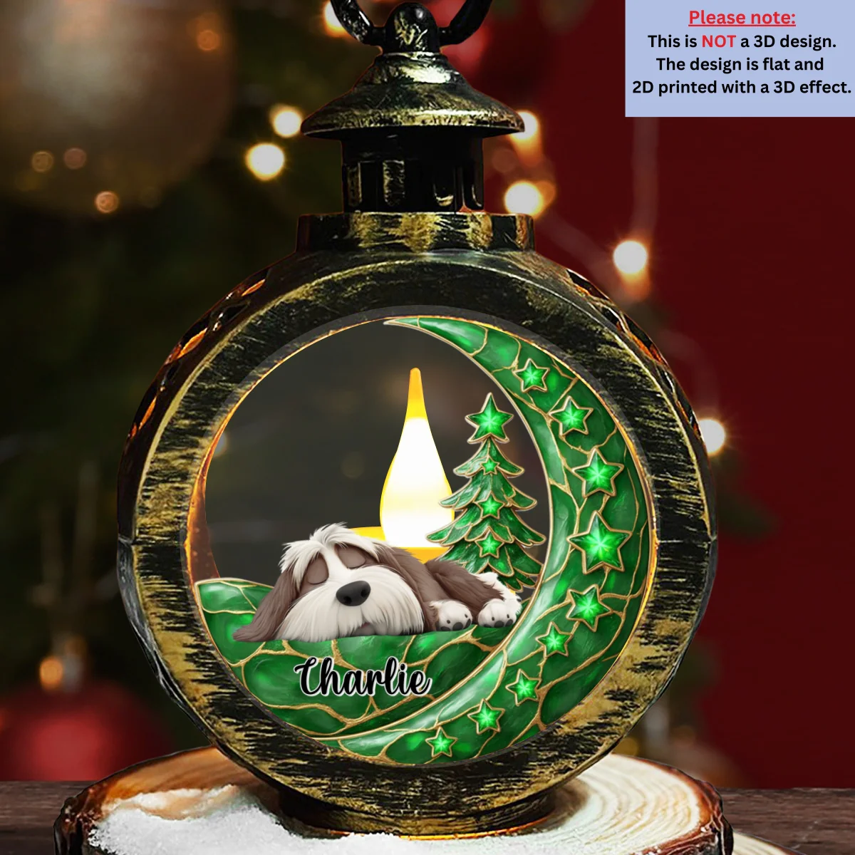 Beside Pearl Of You - Personalized Custom 3D Effect Christmas Lantern - Image 7