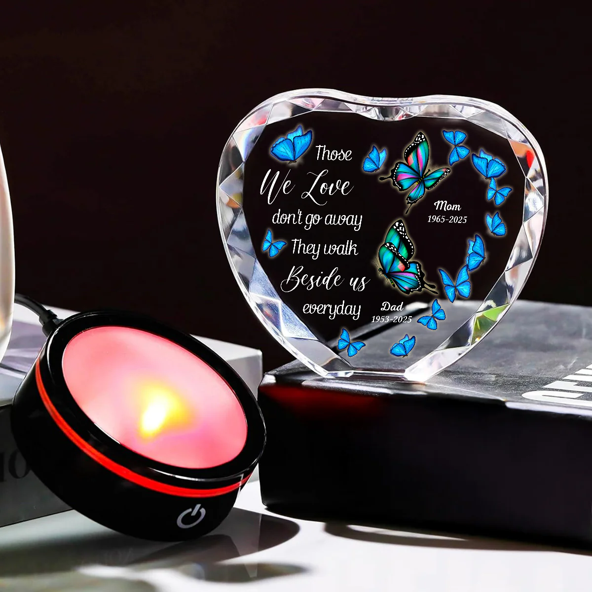 Beside Us Everyday - Personalized Custom Crystal Led Light - Image 6