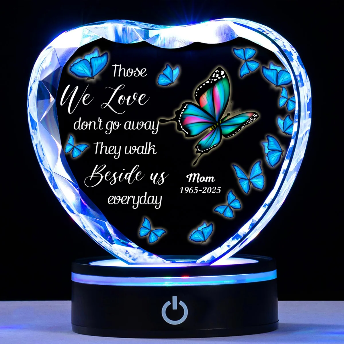 Beside Us Everyday - Personalized Custom Crystal Led Light - Image 8