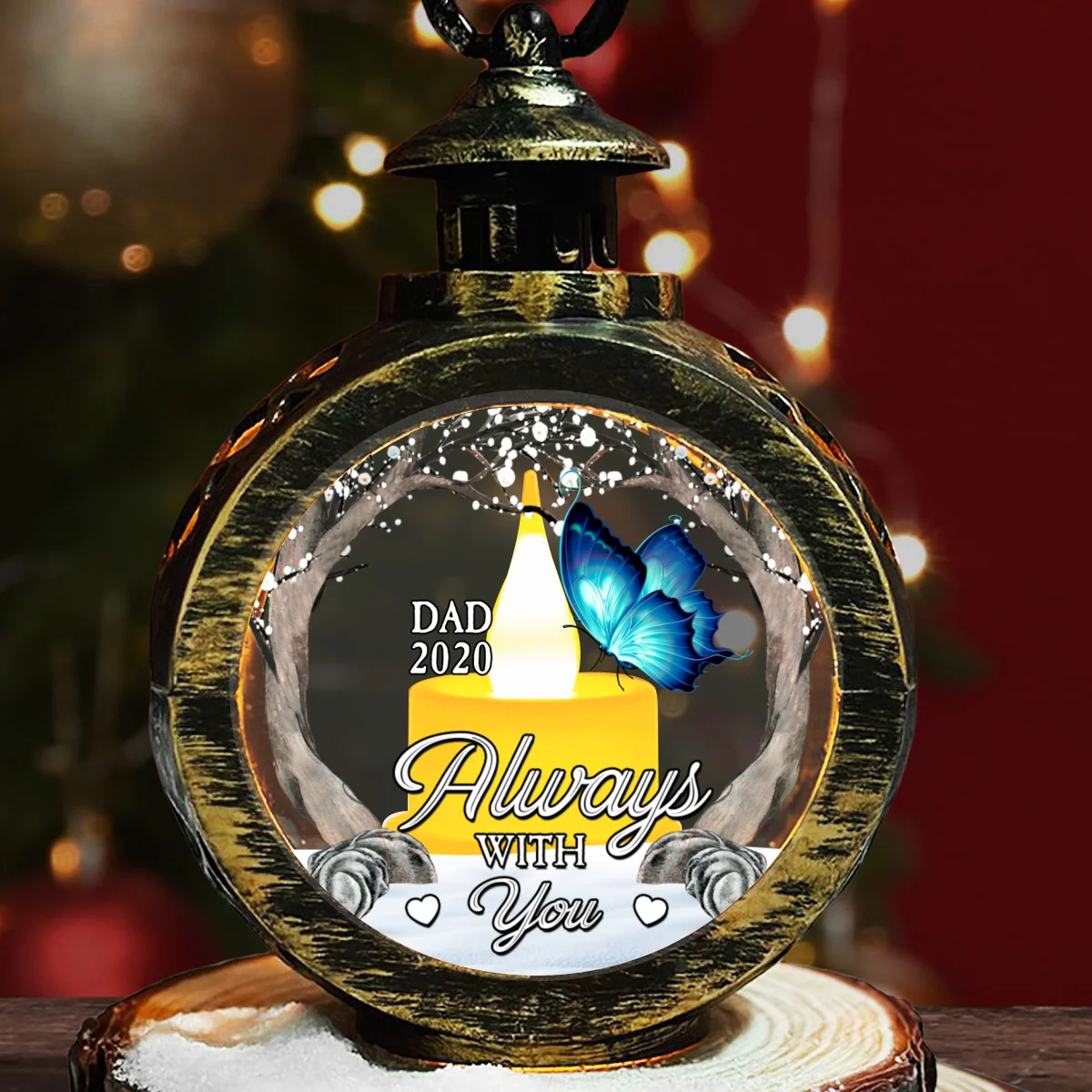 Beside You Forever - Personalized Custom Christmas Lantern - Image 6