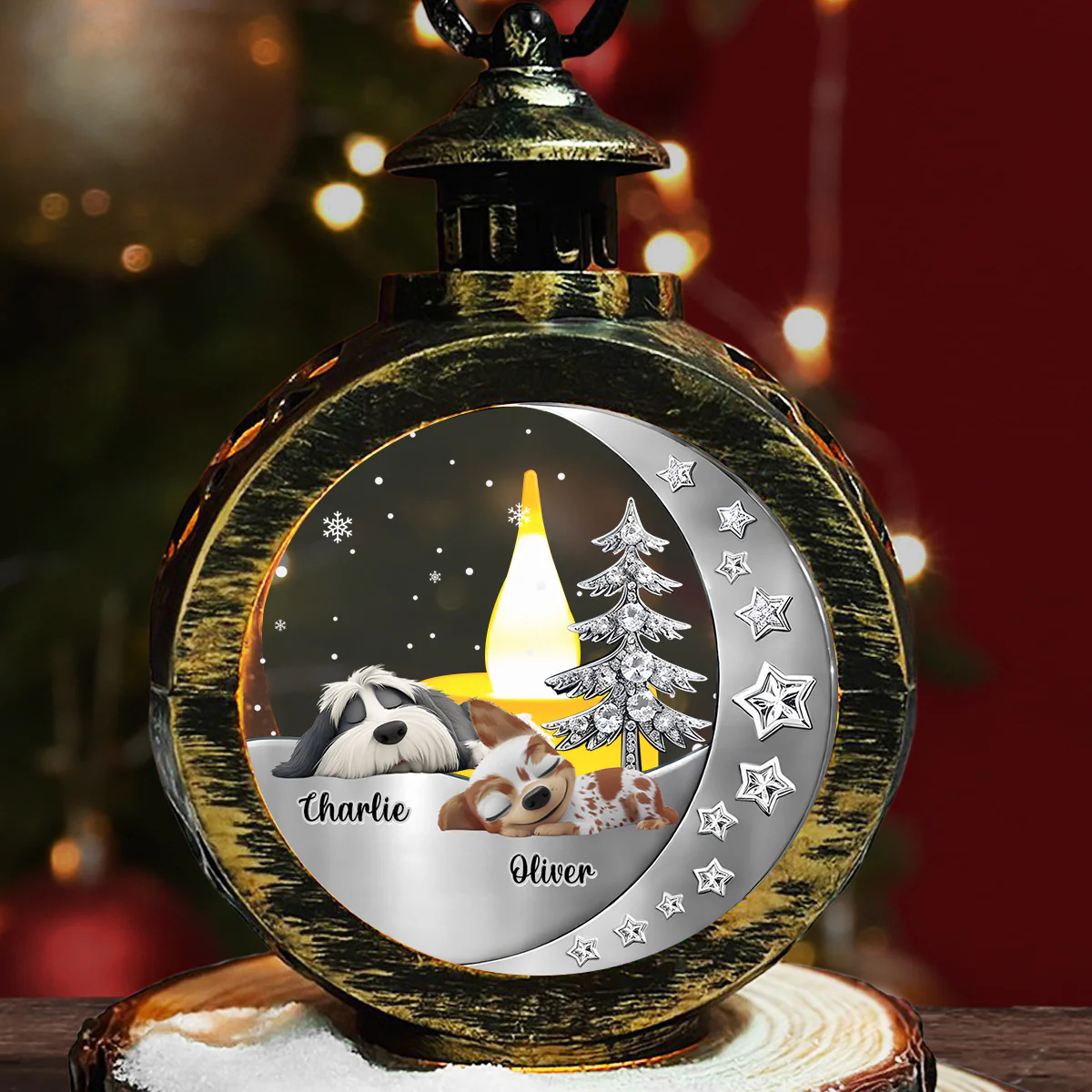 Beside You - Personalized Custom 3D Effect Christmas Lantern - Image 5