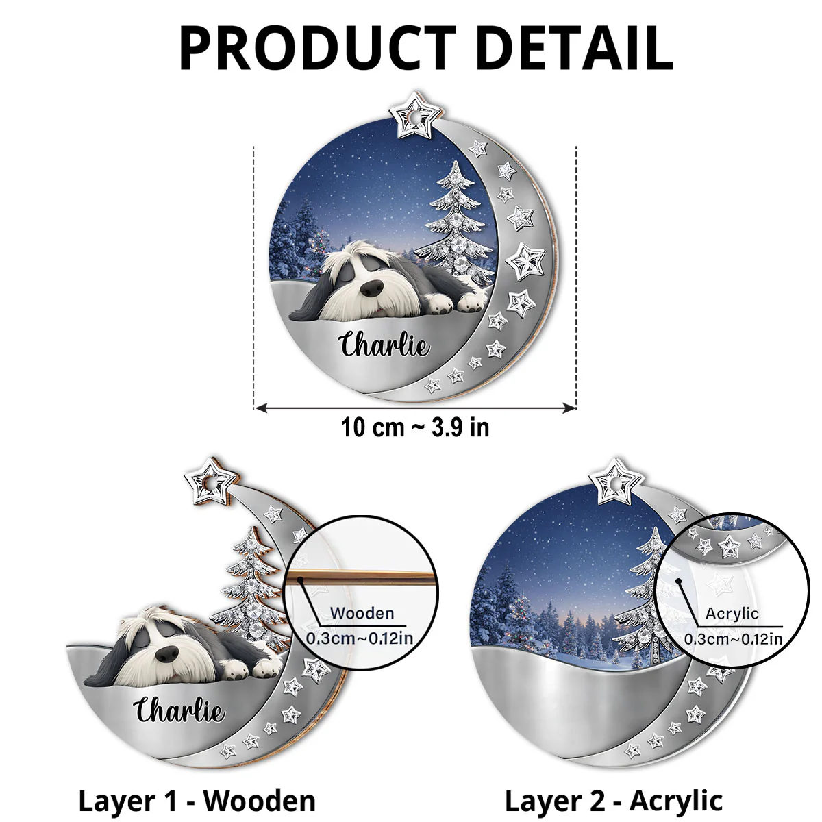 Beside You - Personalized Custom 3D Effect Suncatcher Ornament - Image 5