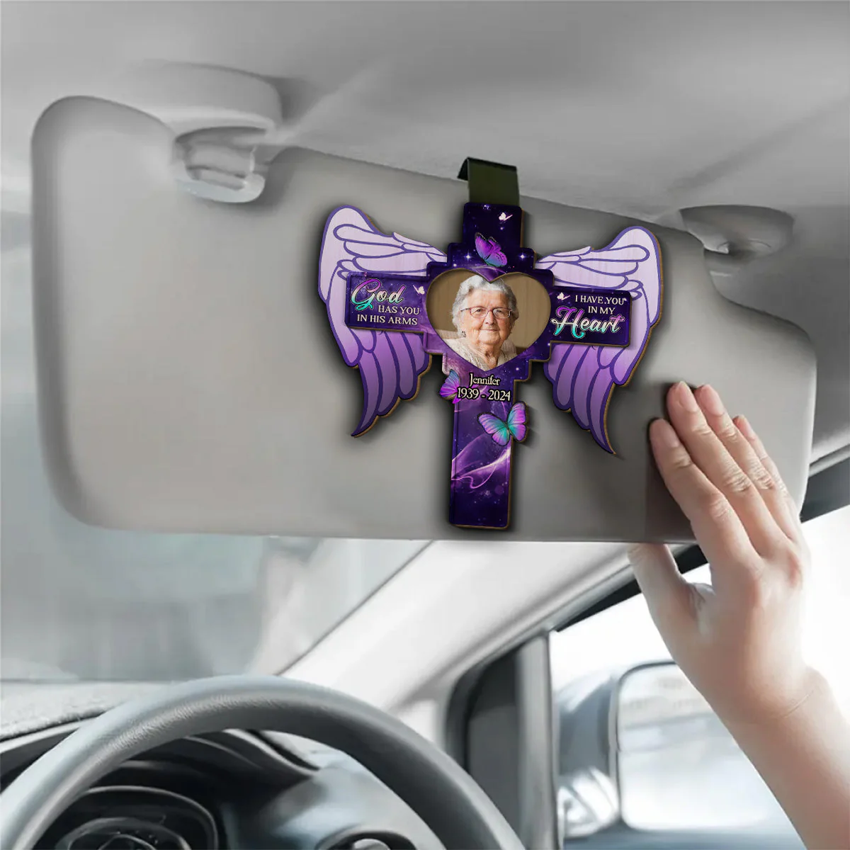 Beside You - Personalized Custom Car Visor Clip - Image 2
