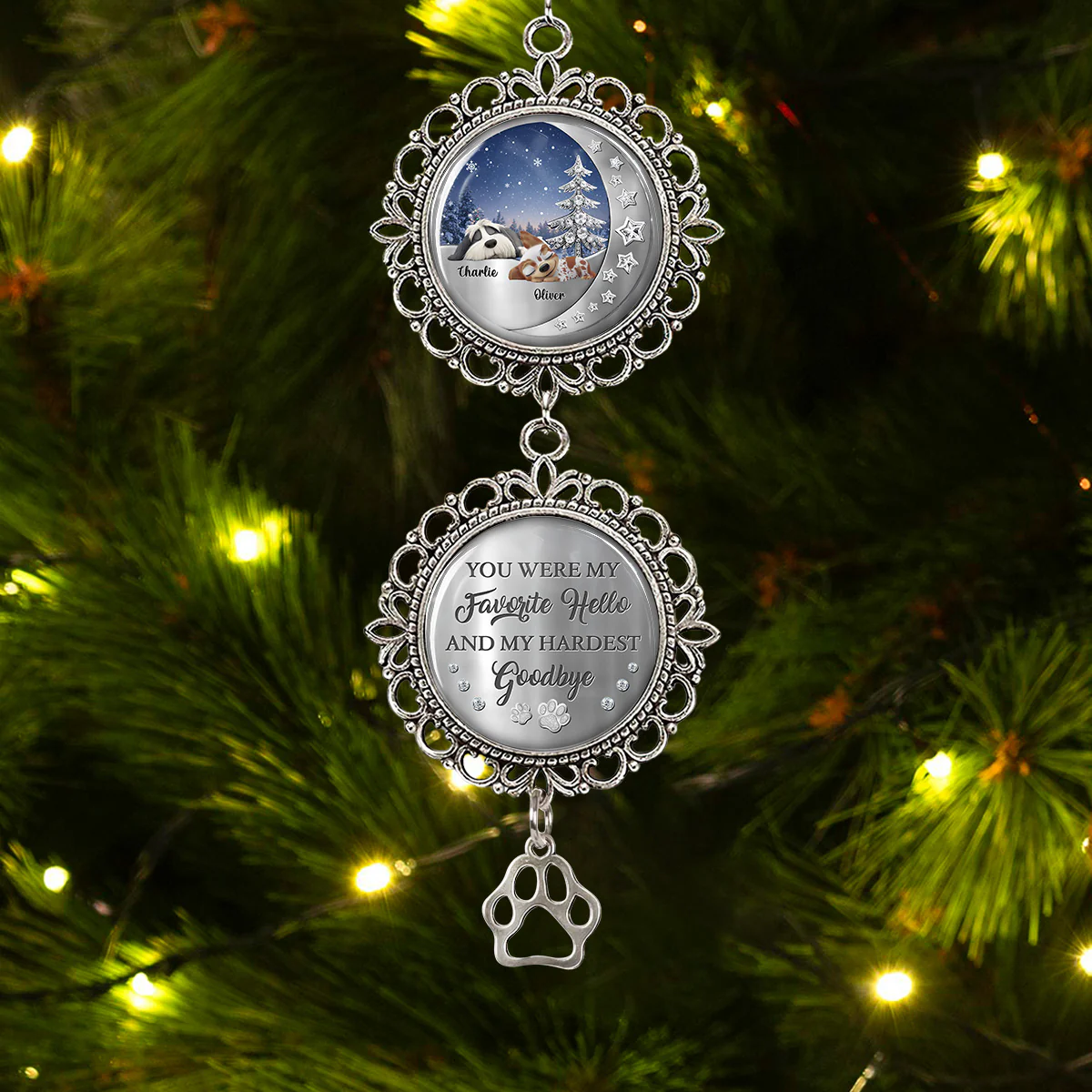 Beside You - Personalized Custom Charming Ornament - Image 4