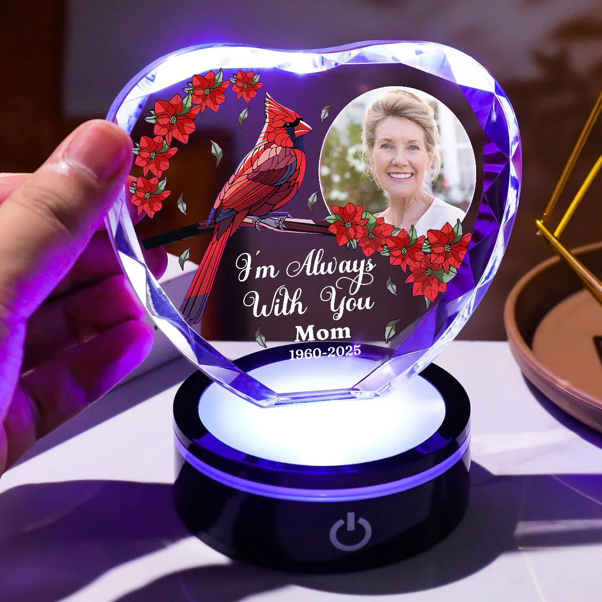 Beside You - Personalized Custom Crystal Led Light - Image 4