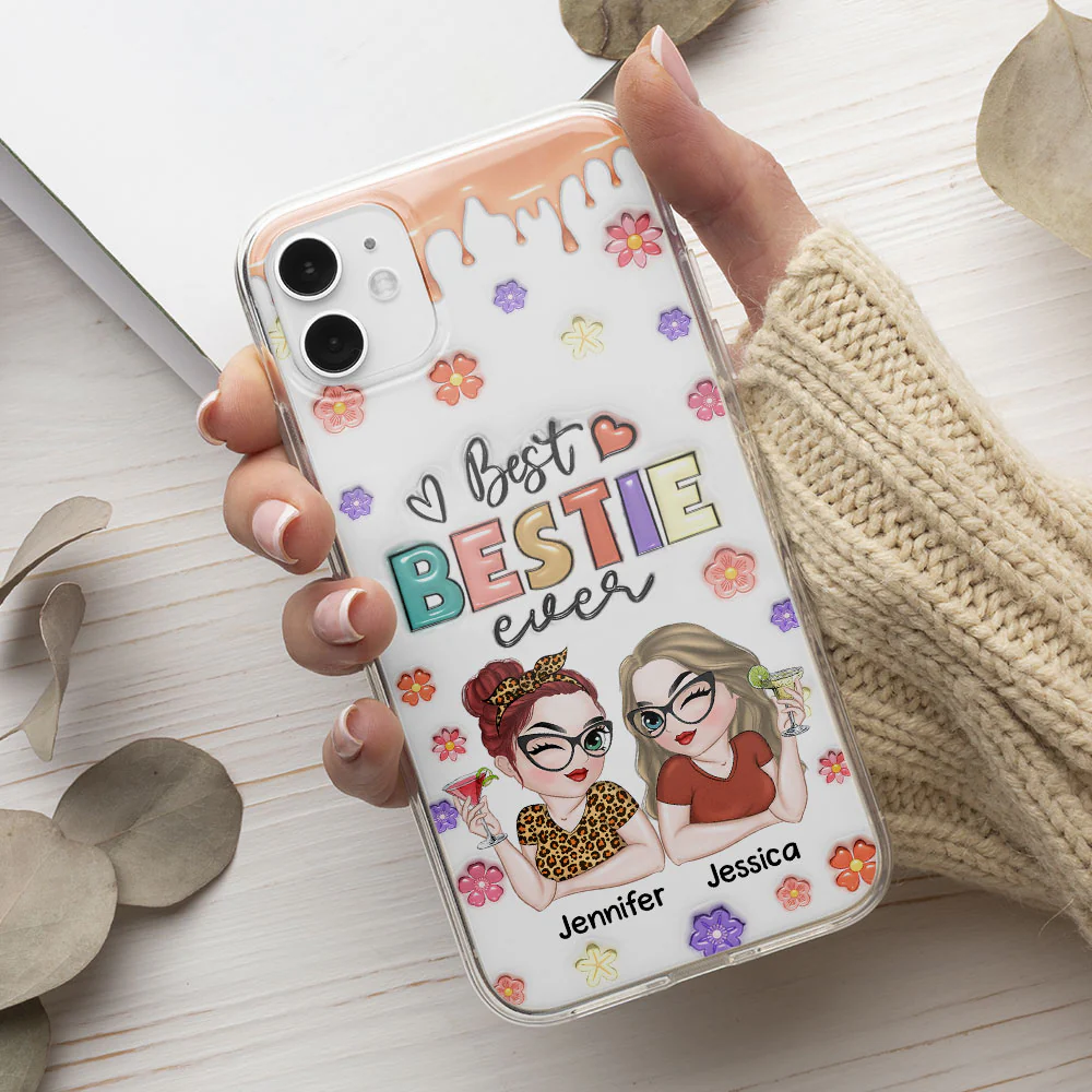 Best Bestie Ever - Personalized Custom 3D Inflated Effect Phone Case - Image 2