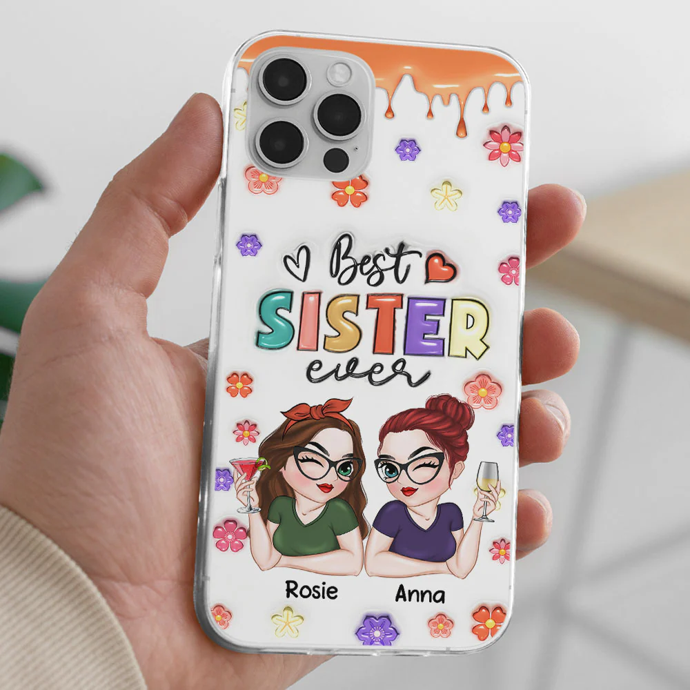 Best Bestie Ever - Personalized Custom 3D Inflated Effect Phone Case - Image 4