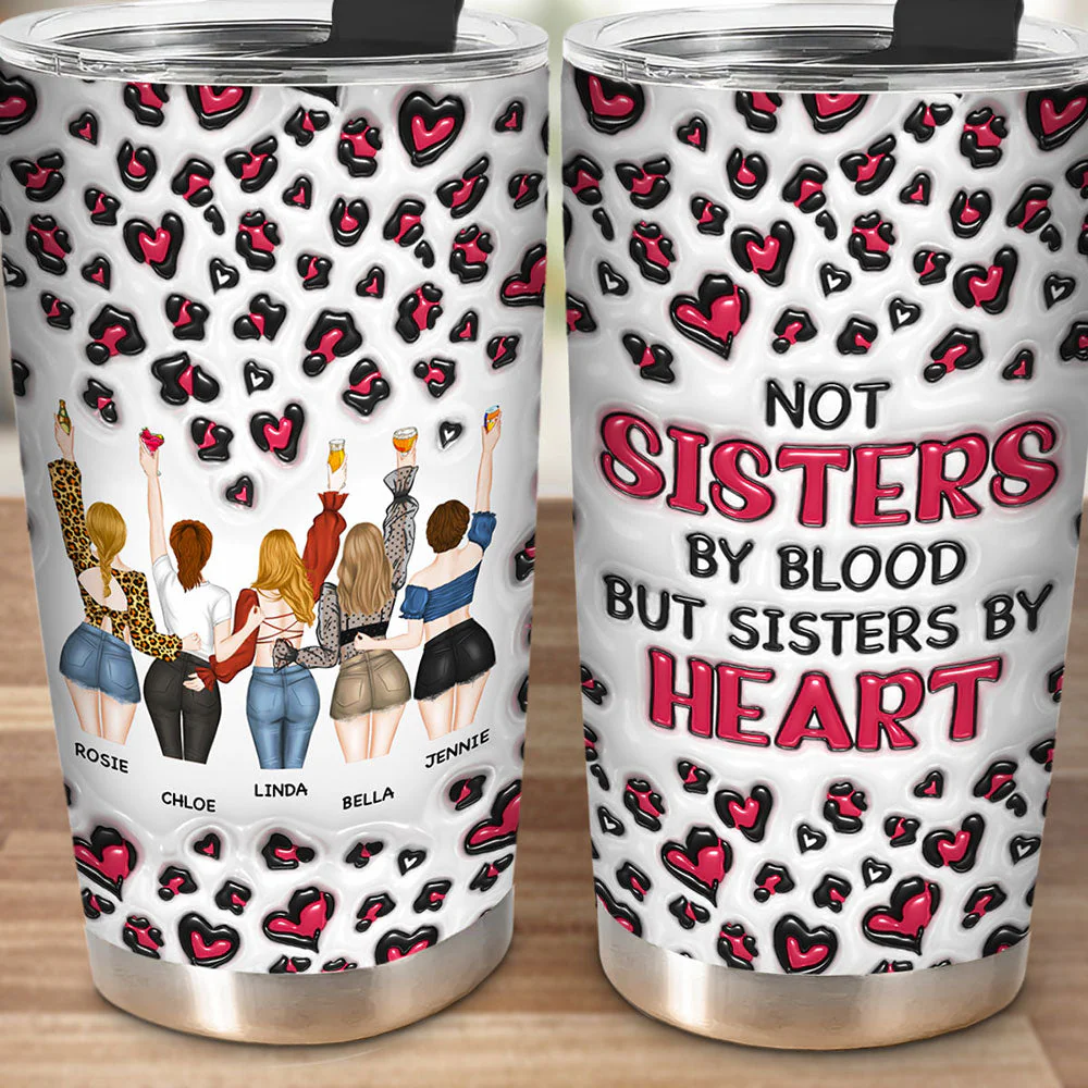 Best Besties Ever - Personalized Custom 3D Inflated Effect Tumbler - Image 5