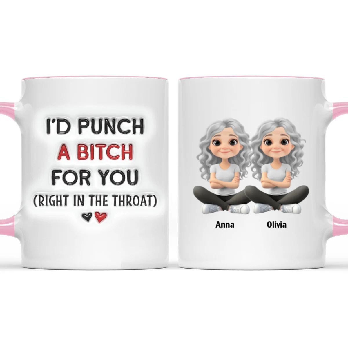 Best Besties - Personalized Custom 3D Inflated Effect Accent Mug - Image 9