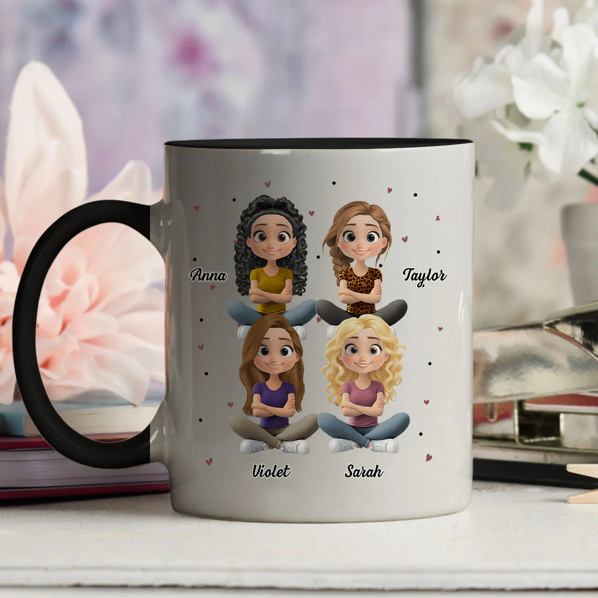 Best Besties - Personalized Custom Accent Mug - Image 2