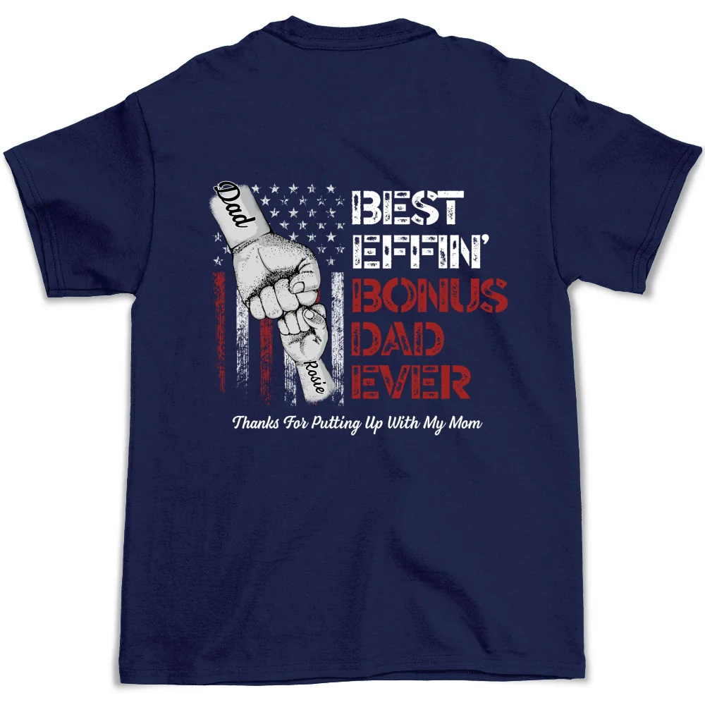 Best Bonus Dad Ever - Personalized Custom Shirt - Image 10