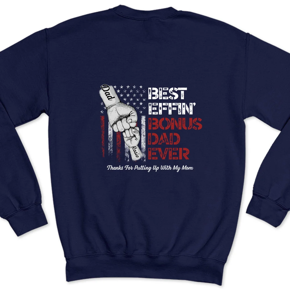 Best Bonus Dad Ever - Personalized Custom Shirt - Image 18