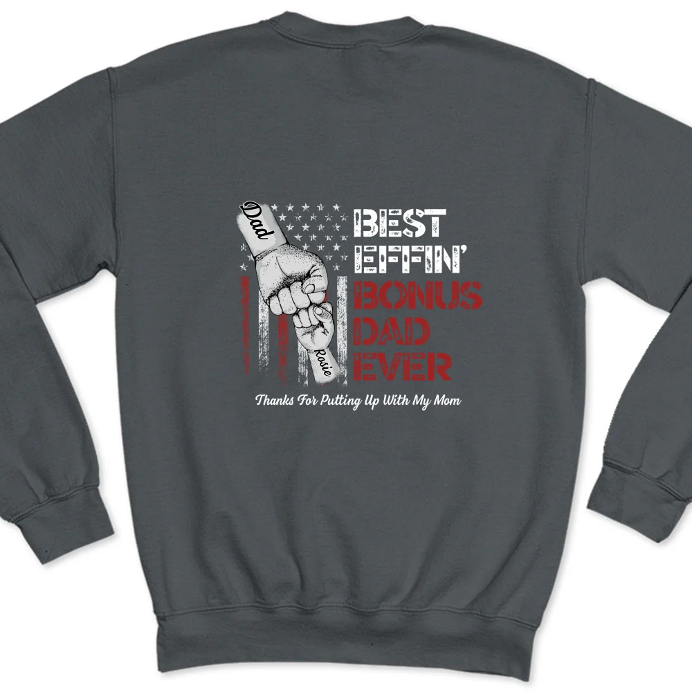 Best Bonus Dad Ever - Personalized Custom Shirt - Image 19