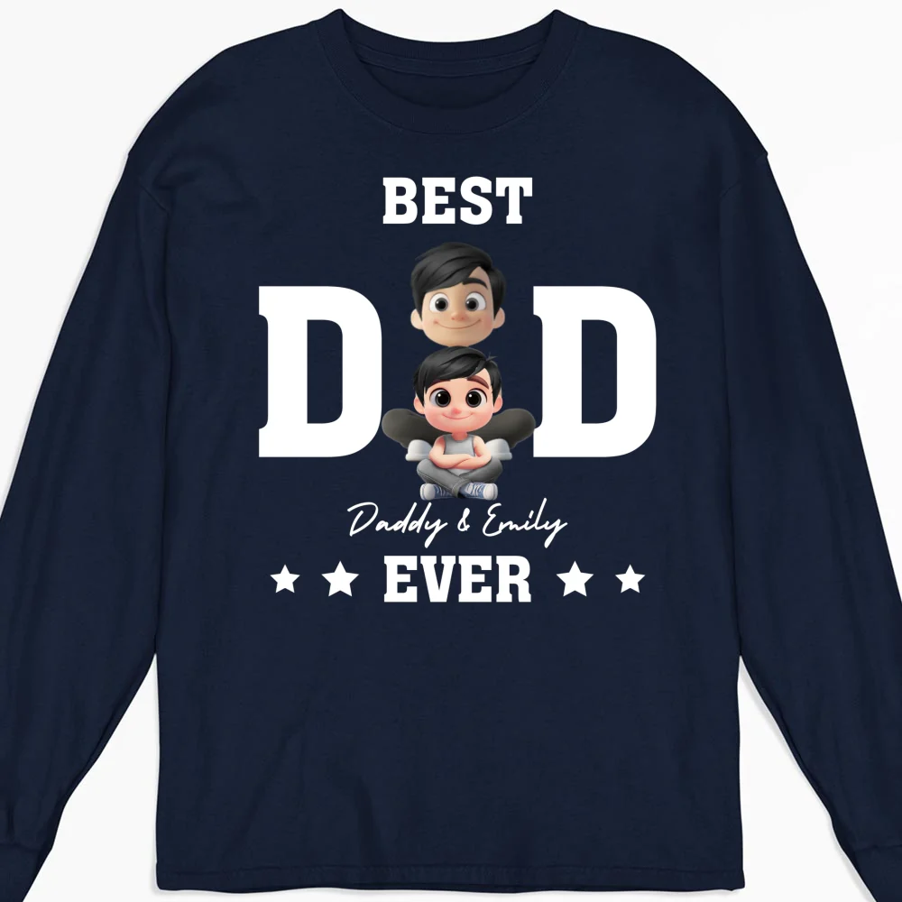 Best Dad And Awesome Kid - Personalized Custom Shirt - Image 14